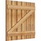 Ekena Millwork Spaced Board-n-Batten Shutters w/Z-Bar, Rough Sawn Western Red Cedar, 34 3/4W x 32H, PR RBS06Z35X032RWR - alternate 5